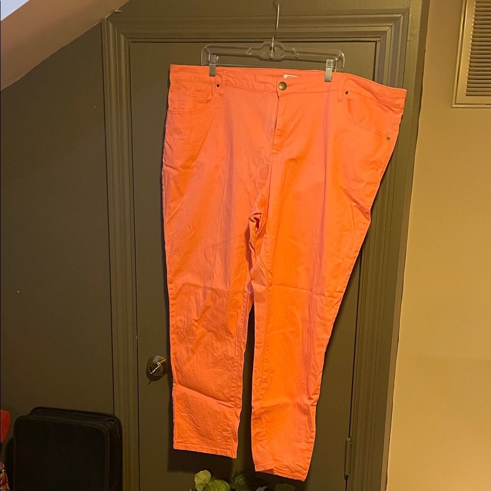 crown & ivy Coral Women's Pants - Vibrant Straight-Leg Style